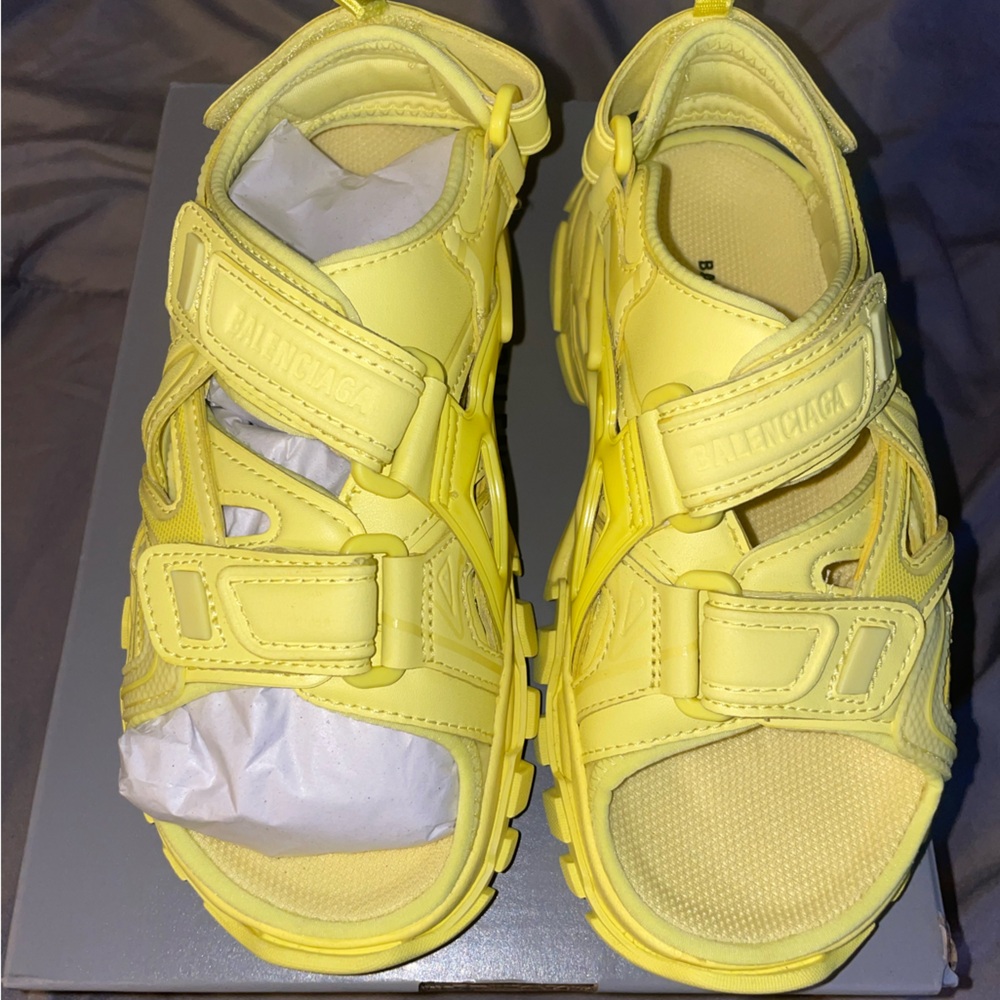 Balenciaga Bright Yellow Kids Sandals